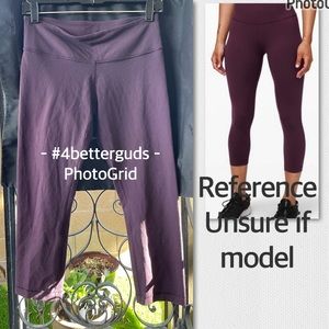 Lululemon 21” Length Cropped Capri Legging Deep Plum Purple Sz 6